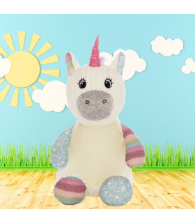 peluche licorne tissus personnalisée