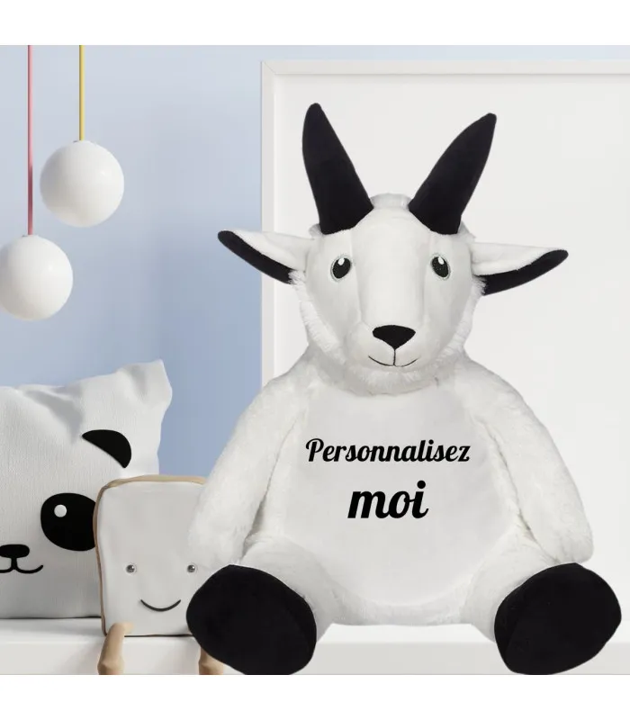Peluche chèvre personnalisée