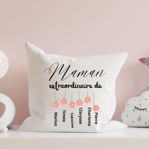 coussin maman enfants