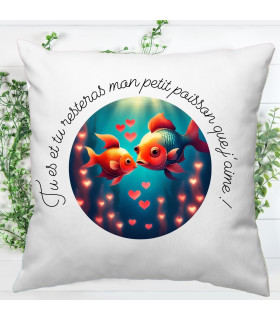 coussin personnalisé poissons