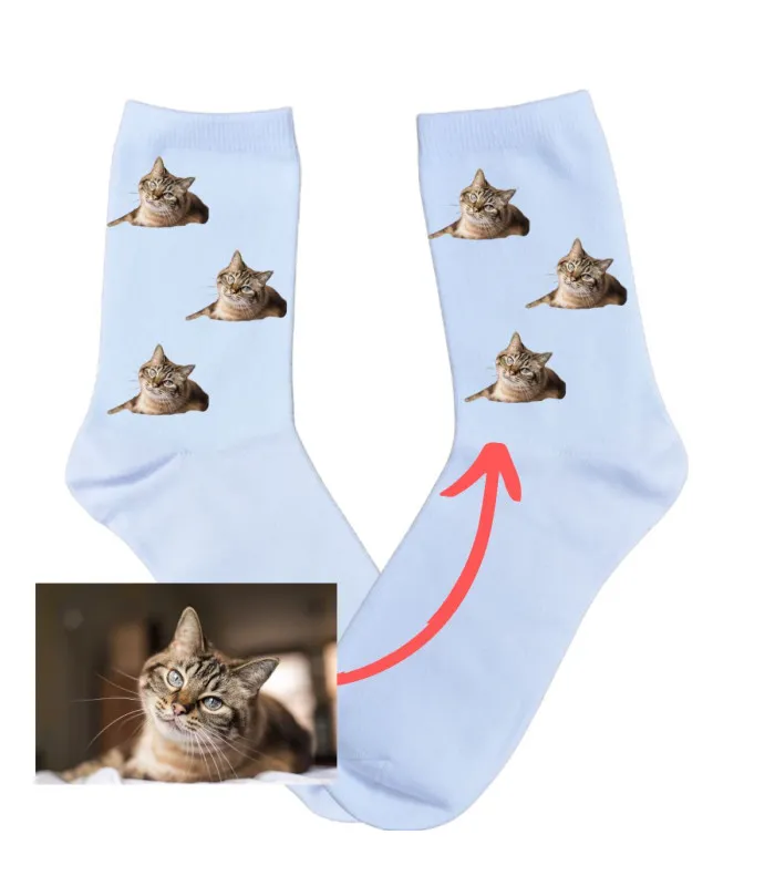 Chaussette personnalisée chat