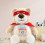 Peluche Ours Super-Héros Personnalisée – Cape et Masque Rouges