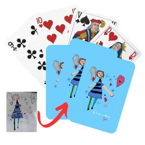 jeu de cartes dessin enfant sublimé