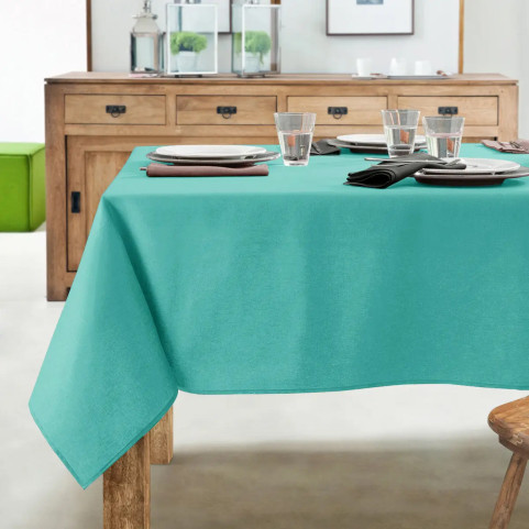 serviette de table coucke personnalisée bleu turquoise