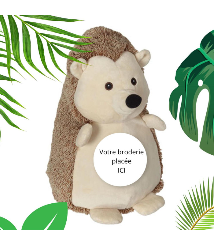 Peluche hérisson brodé