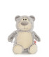 Gros ours en peluche gris personnalisé prénom