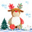 Peluche renne noel colorée personnalisée broderie