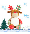 Peluche renne noel colorée personnalisée broderie