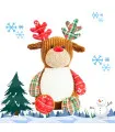 Peluche renne noel colorée personnalisée broderie