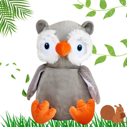 chouette hibou peluche personnalisé