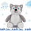 Peluche Chien loup husky brodé et personnalisé