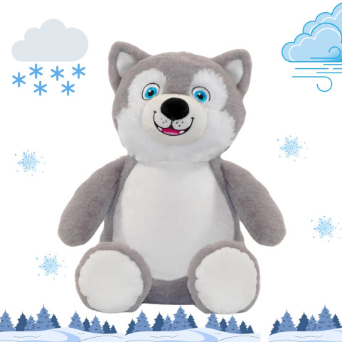 peluche chien husky personnalisé