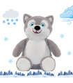 Peluche Chien loup husky brodé et personnalisé