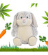 lapin gris en peluche