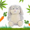 Lapin copain peluche brodé avec prénom