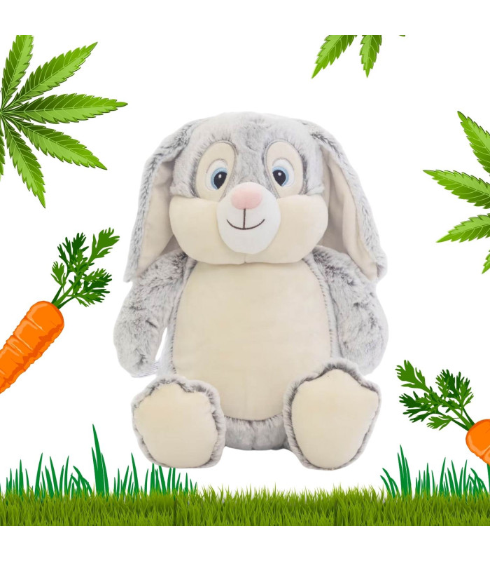 Lapin copain peluche brodé avec prénom