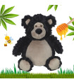 Ours peluche noir brodé et personnalisé prénom