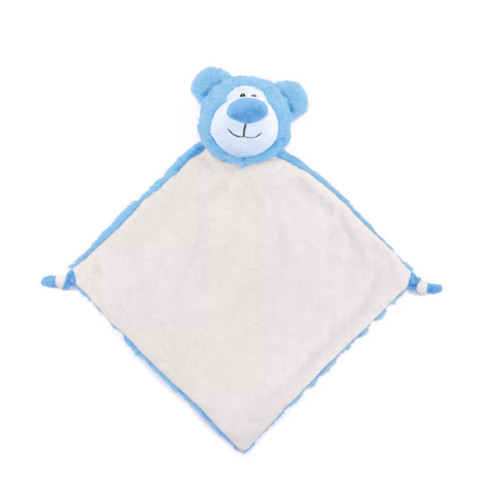 doudou ours en peluche bleu