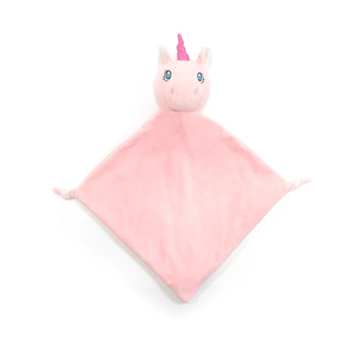 Doudou bébé licorne rose personnalisé prénom broderie