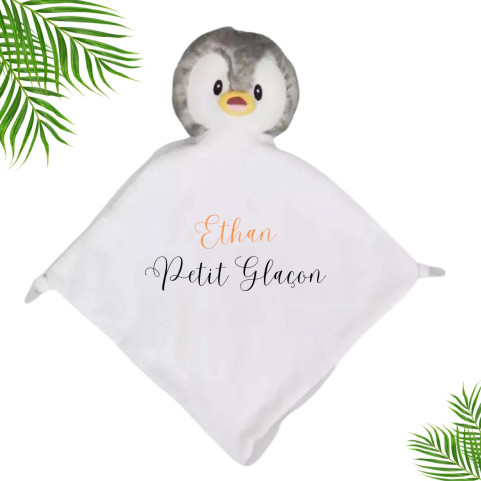 doudou peluche pingouin personnalisé