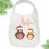 Bavoir bébé motif pingouins personnalisé