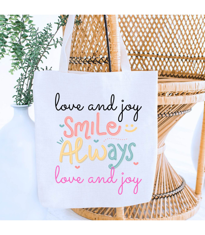 Sac original personnalisable love and joy