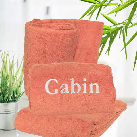 drap de bain couleur orange