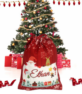 sac de noel pour cadeaux personnalisé
