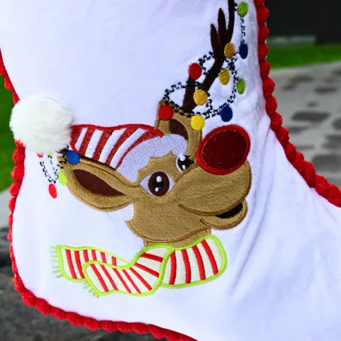 Chaussette de  noel brodée prénom