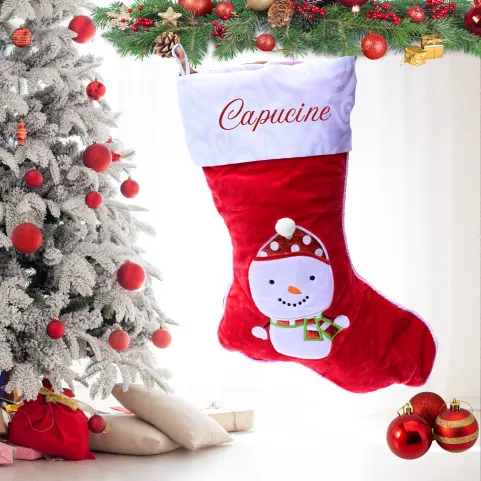 Chaussette de  noel brodée prénom