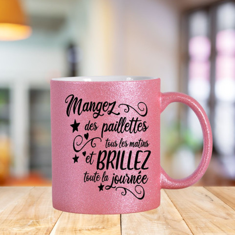 mug paillettes pour briller