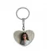 Porte clé alu coeur personnalisé