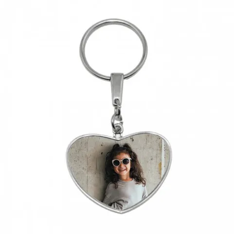 Porte clé alu coeur personnalisé