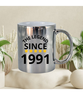 mug argenté la légende