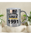 Mug argenté brillant la légende