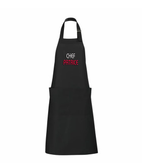 tablier de cuisine noir brodé