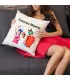 coussin blanc personnalisé avec photo