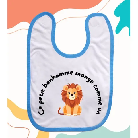 bavoir bébé lion