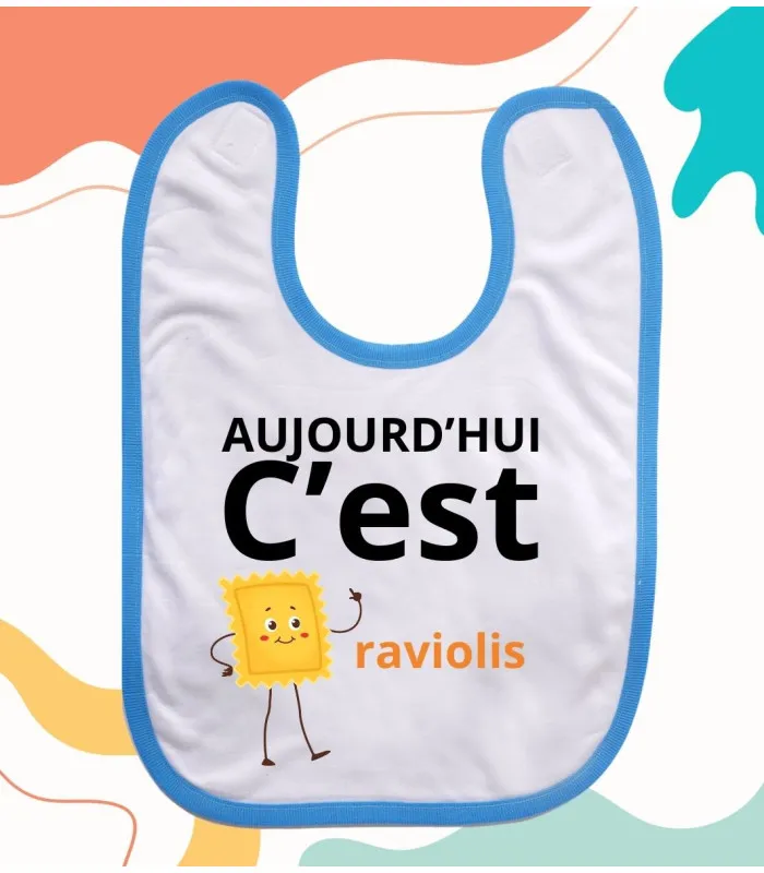 Bavoir bébé les raviolis