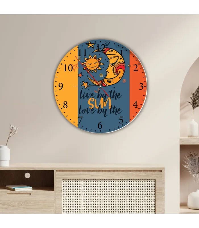 Horloge nuit lune et soleil