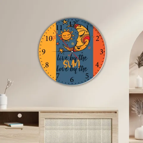 horloge nuit lune et soleil