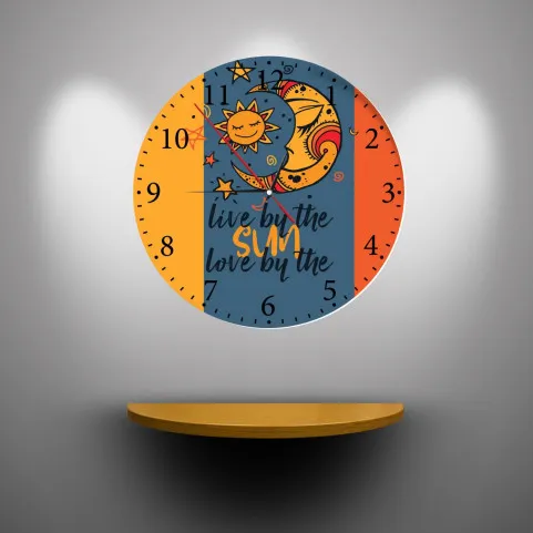 Horloge nuit lune et soleil