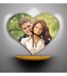 horloge murale forme coeur personnalisée