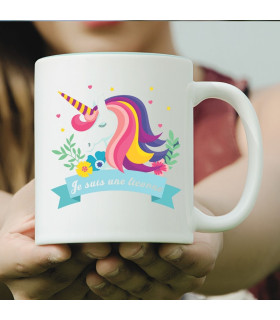 mug blanc je suis une licorne