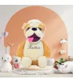Peluche bouledogue chien personnalisé