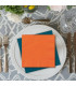 serviette de table personnalisée prénom orange