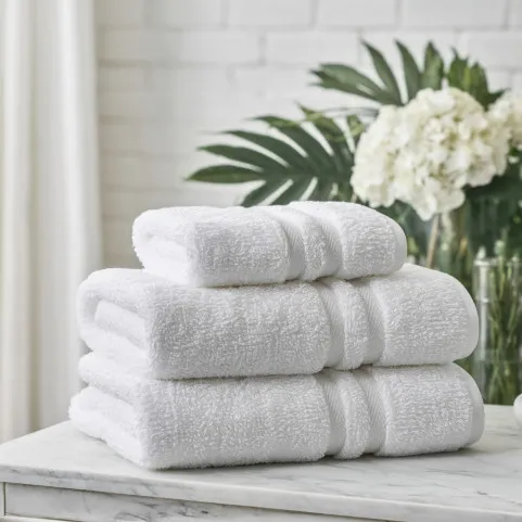 ling de bain blanc brode