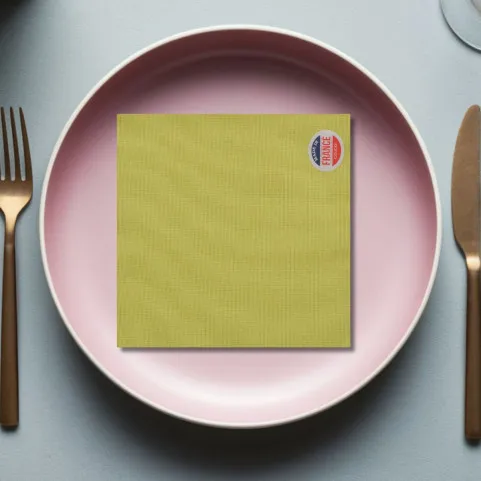 Serviette de table personnalisée brodée