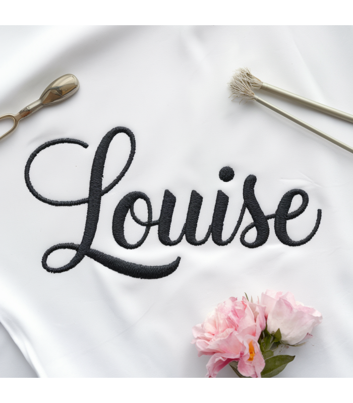 Serviette de table brodée avec prénom en coton