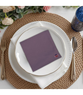 serviette de table personnalisée violet